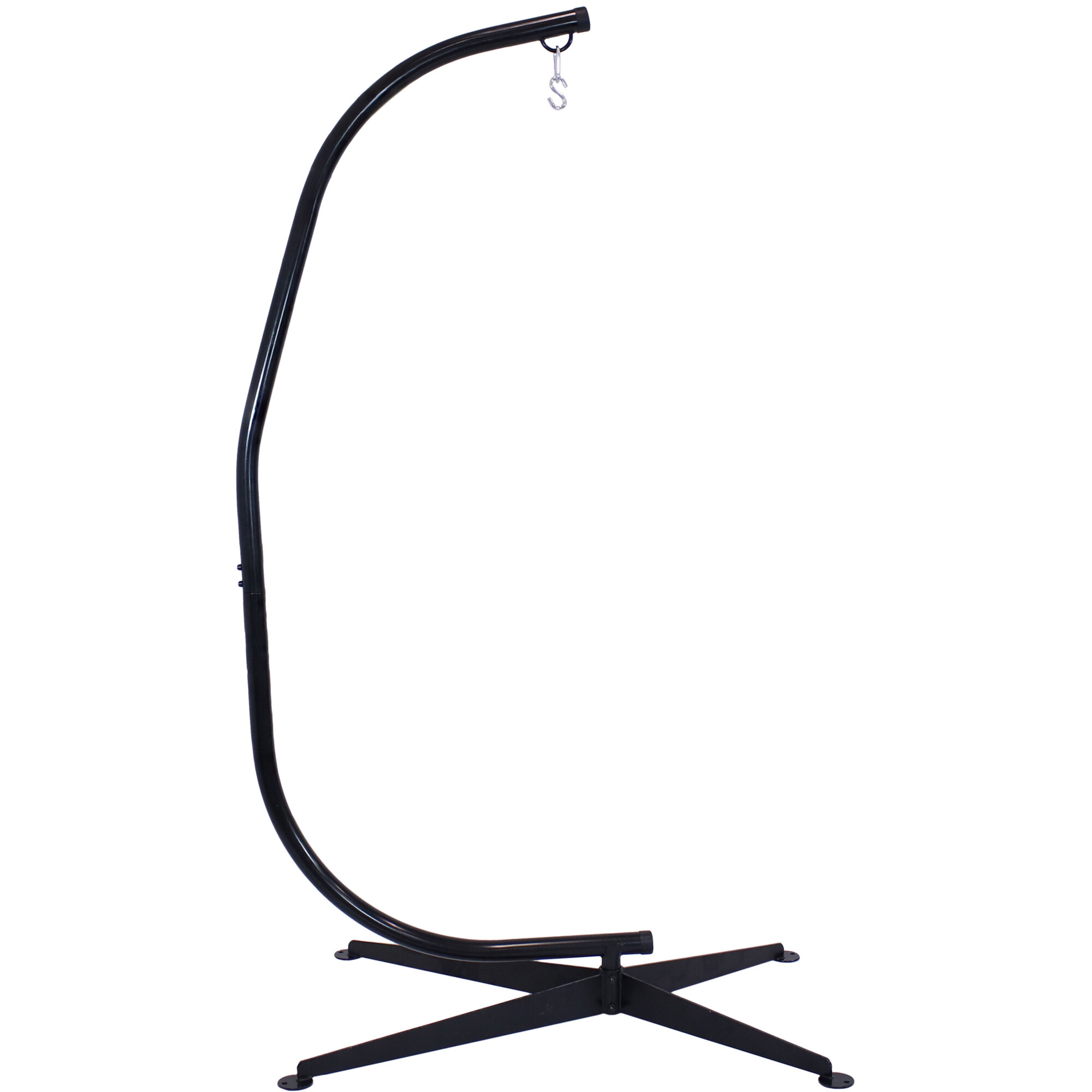 Sunnydaze Decor, Steel C-Stand for Hanging Hammock Chairs, Color Black, Capacity 300 lb, Material Steel, Model# HSHC